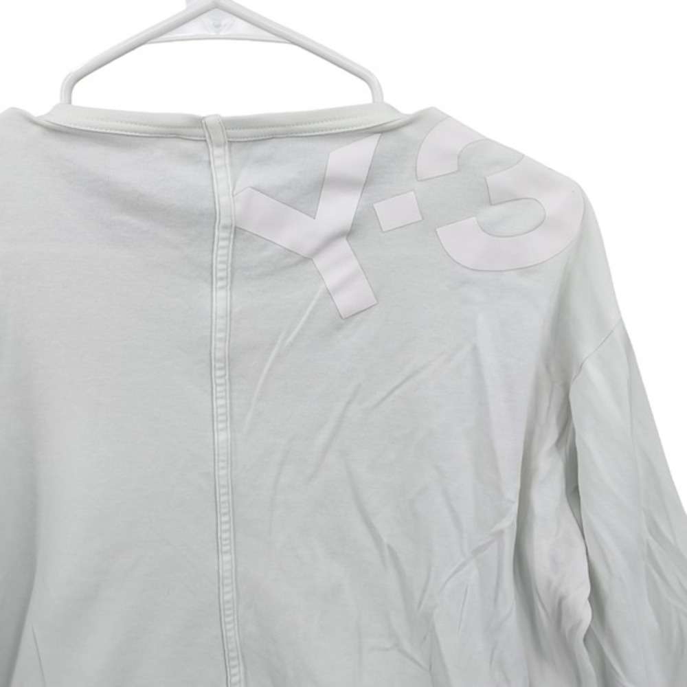Y-3 Yohji Yamamoto Adidas Mens Stripes White Long Sleeve L Shirt Streetwear Top